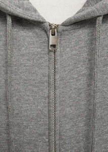 Streetwear Vente chaude Streetwear 450gsm 100% coton Sweat-shirts à capuche oversize pour hommes à fermeture éclair décontractés Sweat-shirt à capuche uni à fermeture éclair Sweat-shirts pour hommes - Product Image 4