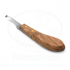 Ahşap saplı Deluxe Hoof bıçak paslanmaz çelik at kuyruğu kırpma Farrier aracı at toynağı - Product Image 2