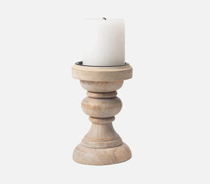 Bajo MOQ Color natural Estilo OEM Personalizado Hecho a mano Pilar de madera Soporte de vela Mango Madera Fabricante venta directa de fábrica - Product Image 3