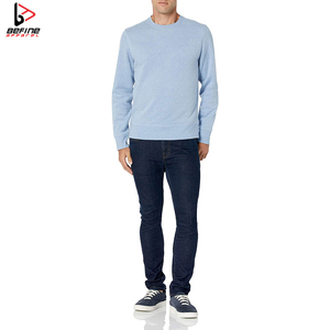 LOGOTIPO personalizado hombres suéter Casual algodón diseño prendas de punto Patrón Bordado de punto Jersey de invierno personalizado sudadera - Product Image 2