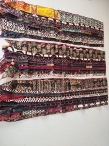 Fashion Long Reversible <b>Scarf</b> for <b>Women</b> in Silk Black Color with Vibrant Stripes Lightweight and Soft <b>Neck</b> Wrap for All Seasons - Product Image 5