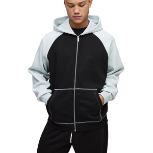 ชุดวอร์มขนแกะสองสีสำหรับผู้ชายชุดวอร์มผ้ามีซิปตะเข็บสีตัดกันพร้อมกางเกงวิ่งแบบสบายๆสำหรับฤดูหนาว - Product Image 3