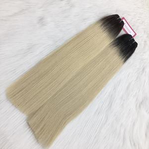 Cheveux à trame machine doublement étirés couleur Ombré en gros # 1B/ # 60 extensions de cheveux humains, cheveux raides, trame de cheveux, tissage de cheveux, teints - Product Image 3