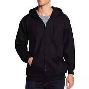 Vente chaude Conception 100% Polyester Hommes Full Zip Up Hoodies Logo Personnalisé Blanc Plain Hiver Zipper Hoodie Hommes - Product Image 1