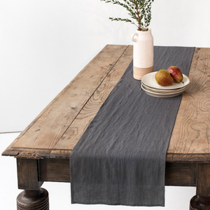 Camino de mesa geométrico a rayas de larga duración de alta calidad, corredores decorativos de lino y algodón para fábula directa de fábrica - Product Image 1