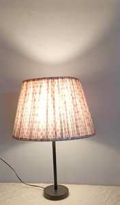 Haute demande doux rose blanc bloc impression lin tissu moderne luxe abat-jour chaud ambiance intérieure confortable pour les couvertures de lumière - Product Image 2