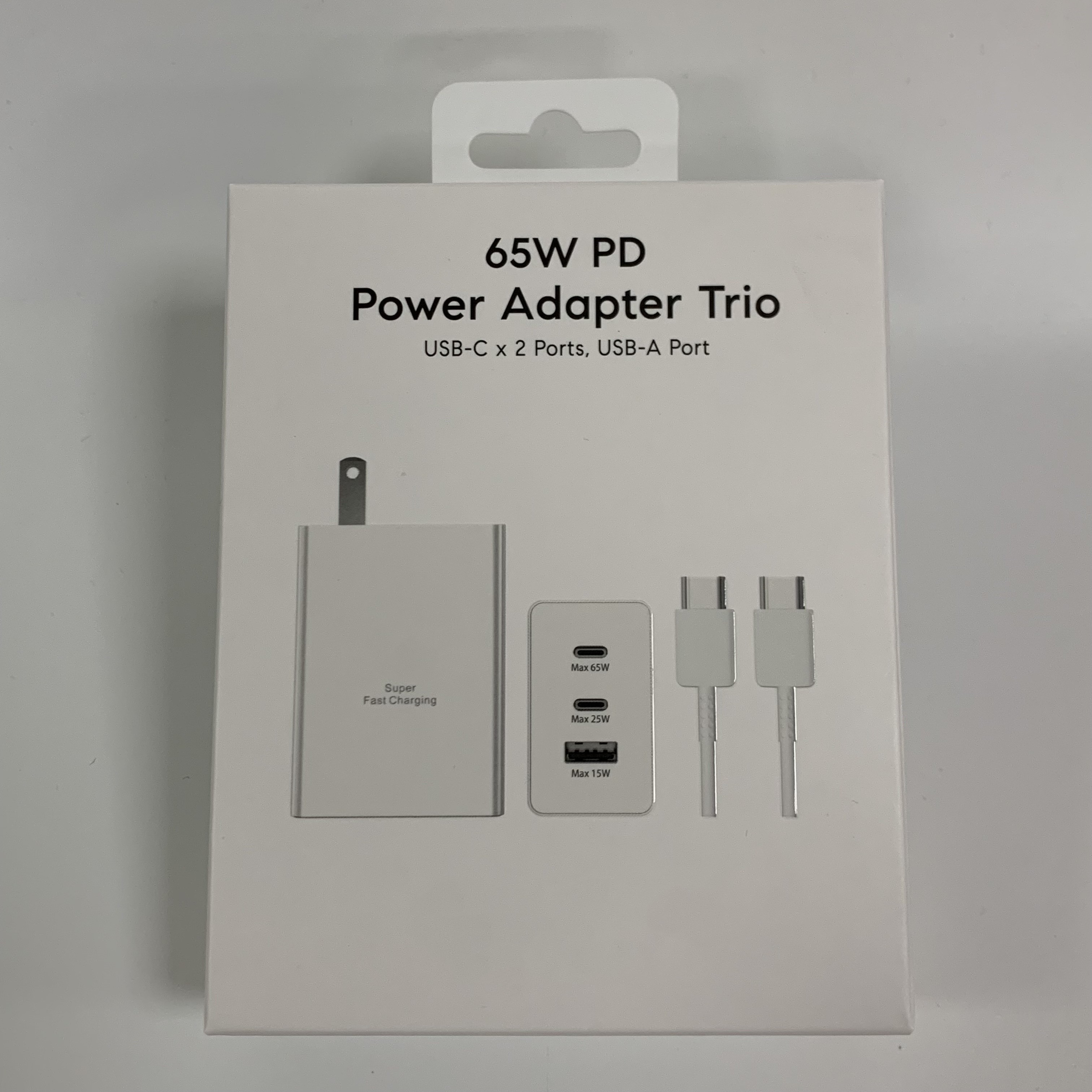 Ensemble de chargeur blanc 65w