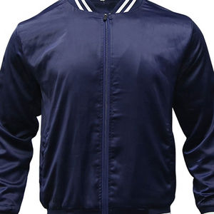 Chaqueta Bomber de Lona Personalizada OEM Unisex de Alta Calidad, Chaqueta de Béisbol para Hombre, Bolsillo Frontal, Color Liso, para el Mes del Orgullo - Product Image 6