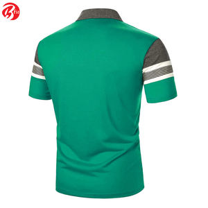 Manga corta de alta calidad para polos, tela de Jersey, patrón sólido, estampado de transferencia de calor liso, ropa informal transpirable - Product Image 3