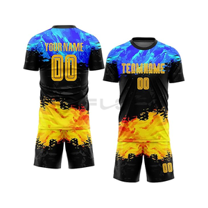 Conjunto de tela de poliéster 100% transpirable, productos de secado rápido, se ajustan a la camiseta con estampado de logotipo personalizado, camiseta de fútbol, kit de fútbol americano - Product Image 6