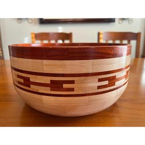Elegante cuenco de madera Sheesham para servir ensaladas, pan, aperitivos, frutas frescas y elegante mesa - Product Image 5