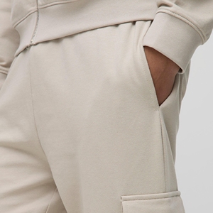 Lightweight <b>Men's</b> Mid Waist Athleisure <b>Cuffed</b> Joggers Casual Canvas Knitted Drawstring Closure for <b>Men</b> - Product Image 3