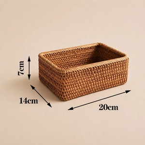 Juego de 3 Cestas Ovaladas de Ratán con Borde Trenzado, Hechas a Mano, Ecológicas, Almacenamiento Natural, Modernas, Multifuncionales, Artex Green Earth, Hechas en Hanoi - Product Image 4