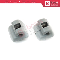 BSR502 2 pièces Crochets de fixation pour pare-soleil couleur gris pour W123 W124 W126 W201 190 W140
