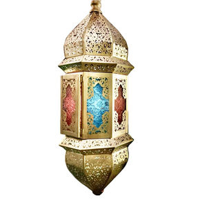 Handmade Metal Iron Hanging Moroccan Lantern Decorative Ceiling <b>Lamp</b> For Home Decor <b>Silver</b> Finish Hanging Lantern Best Price - Product Image 4