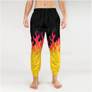 Nueva llegada de alta calidad, pantalón para correr de algodón transpirable, diseño personalizado, ligero, informal, recto, patrón, cintura media para hombres - Product Image 1