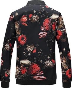 Blouson aviateur élégant à fleurs pour hommes - Product Image 2