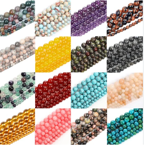 Gema Natural 108 jap mala, cuentas sueltas redondas, energía de cristal, poder curativo para fabricación de joyas - Product Image 6
