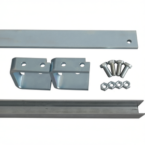 Galvanized Steel <b>Rail</b> Extension Set 80842 Compatible with 50x10 mm HBS-BETZ <b>Rail</b> Set <b>Hooks</b> & <b>Rails</b> Product - Product Image 3