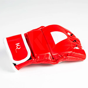 Advanced Leather MMA Gloves for Martial Arts <b>Practice</b> with Lightweight Comfortable <b>Padding</b> and Adjustable Wrist Strap - Product Image 4