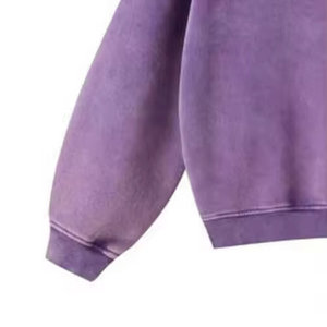 100% coton tissu polaire décontracté Streetwear goutte épaule chiffres respirant écologique sweats à capuche tricoté acide lavage à capuche femmes - Product Image 4