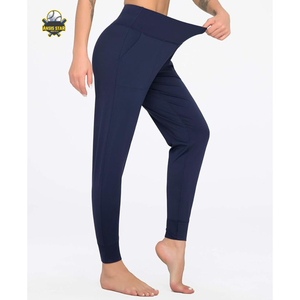 Pantalones ajustados de alta calidad para mujer, Yoga elásticos para pantalones deportivos, pantalones de ajuste Regular para exteriores, pantalones de chándal para correr, servicio OEM - Product Image 5