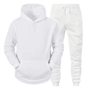 ชุดวอร์มผ้าคอตตอนสำหรับผู้ชายชุดวอร์มกางเกงมีฮู้ดออกแบบโลโก้ได้ตามต้องการ - Product Image 1