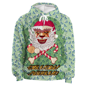 Vente en gros pas cher dernier style personnalisé de haute qualité cordon hommes sweats à capuche de noël 100% coton thermique sweats à capuche de noël - Product Image 1