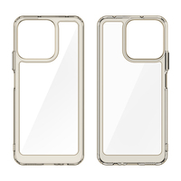 Nouvelles coques de protection colorées en acrylique transparent avec boutons électroplaqués en TPU souple, design uni