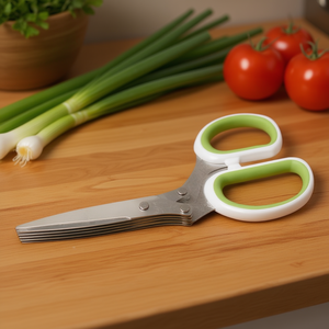 DAILY White and Green 19.5cm <b>Kitchen</b> <b>Scissors</b> Chopper - Product Image 3