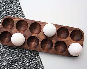 Premium Hardwood <b>Egg</b> Tray Smooth Finish Superior Craft Factory Direct Low Cost - Product Image 2
