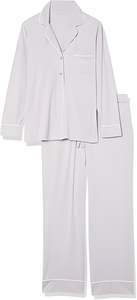Vente en gros de pyjamas pour femmes personnalisés pyjamas Vêtements de nuit à manches longues Pijamas Femme Viscose Bambou Ensemble de pyjamas de couleur unie - Product Image 4