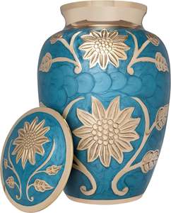 Urnes funéraires en laiton personnalisées en gros, nouvelle conception, urnes funéraires en métal pour cendres d'adultes, cercueil le plus fiable, urne funéraire artisanale - Product Image 5