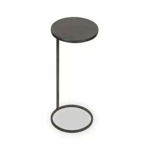 Mesa auxiliar de metal redonda moderna hecha a mano decorativa con tapa extraíble para hoteles o restaurantes en casa - Product Image 5