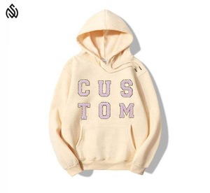 เสื้อฮู้ดปักลายกำมะหยี่สำหรับผู้ชายเสื้อฮู้ดแบบสวมหัวผ้าคอตตอน2025สำหรับใส่โลโก้ของคุณเอง - Product Image 4