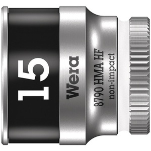<b>Socket</b> Wrench Insert 8790 HMA HF 1/4 Inch Drive 6-Point <b>15mm</b> 23mm Length WERA - Product Image 1