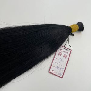 Cutícula a granel recta cruda al por mayor alineada de 100 extensiones de cabello de color 1 negro azabache - Product Image 5