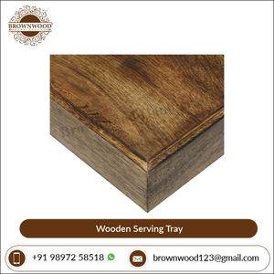 Prix d'usine Ensemble de plateaux en bois de qualité supérieure Conception personnalisée Grand plateau de service décoratif en bois de manguier Ensemble à bas prix - Product Image 2
