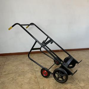 Chariot manuel de transport de charges lourdes avec roues grimpantes, plate-forme personnalisée et attaches - Product Image 2