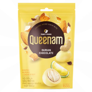 Vente en gros Onze saveurs Vietnam Dragée Chocolat Snacks Bonbons OEM Durian Chocolat Enduit Amande Noix de Cajou 150G - Product Image 1
