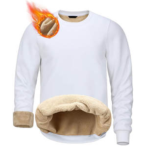 Vente en gros de sweatshirt ras du cou en coton biologique doublure Sherpa vêtements personnalisés à manches longues couleurs personnalisées brodées de haute qualité - Product Image 5