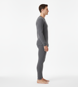 Combinaison thermique pour homme Climate Smart Grey, dotée d'un tissu respirant à manches longues et doux pour un confort hivernal fiable - Product Image 6
