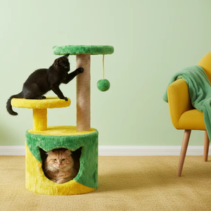 Amistar Azure Rainbow <b>Cat</b> Playground – Colorful Sisal Scratcher for All Sizes, Fun & Durable - Product Image 1