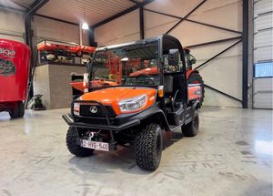 Kubota Compact Track Loader With Front Plow Orange Enclosed Cabin 4 Seats <b>LED</b> Headlights AWD Hydraulic Steering - Product Image 6