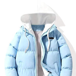 Chaqueta Acolchada Personalizada para Hombre, Precio Bajo, Estilo Burbuja, Larga, Ligera, Impermeable, Transpirable, con Capucha - Product Image 1