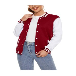 Customized Streetwear Couple College Bomber <b>Canvas</b> <b>Jacket</b> Oem/Odm Women Letterman Varsity <b>Jacket</b> - Product Image 1