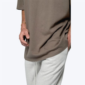 Vente chaude coupe décontractée blanc coton t-shirts avec poche avant 100% coton goutte épaule Style fabriqué au Pakistan - Product Image 4