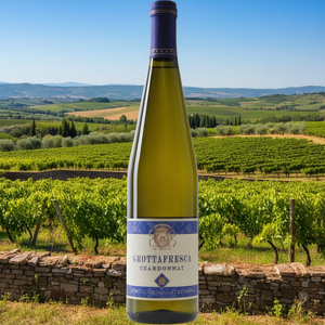 Made in Italy LE ROCCHE Rubicone Chardonnay Frizzante Grottafresca IGT Sparkling White <b>Wine</b> 750ml Vibrant Crisp Italian Variety - Product Image 3