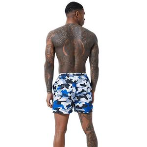 Shorts de bain pour hommes, coupe régulière, taille élastique, imprimé camouflage par sublimation, deux poches latérales, collection été 2026, vente en gros - Product Image 5