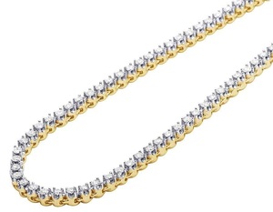 S925 <b>Silver</b> Iced Out Moissanite Diamond Studded Hip Hop Tennis Chain Necklace For Men Women - Product Image 1